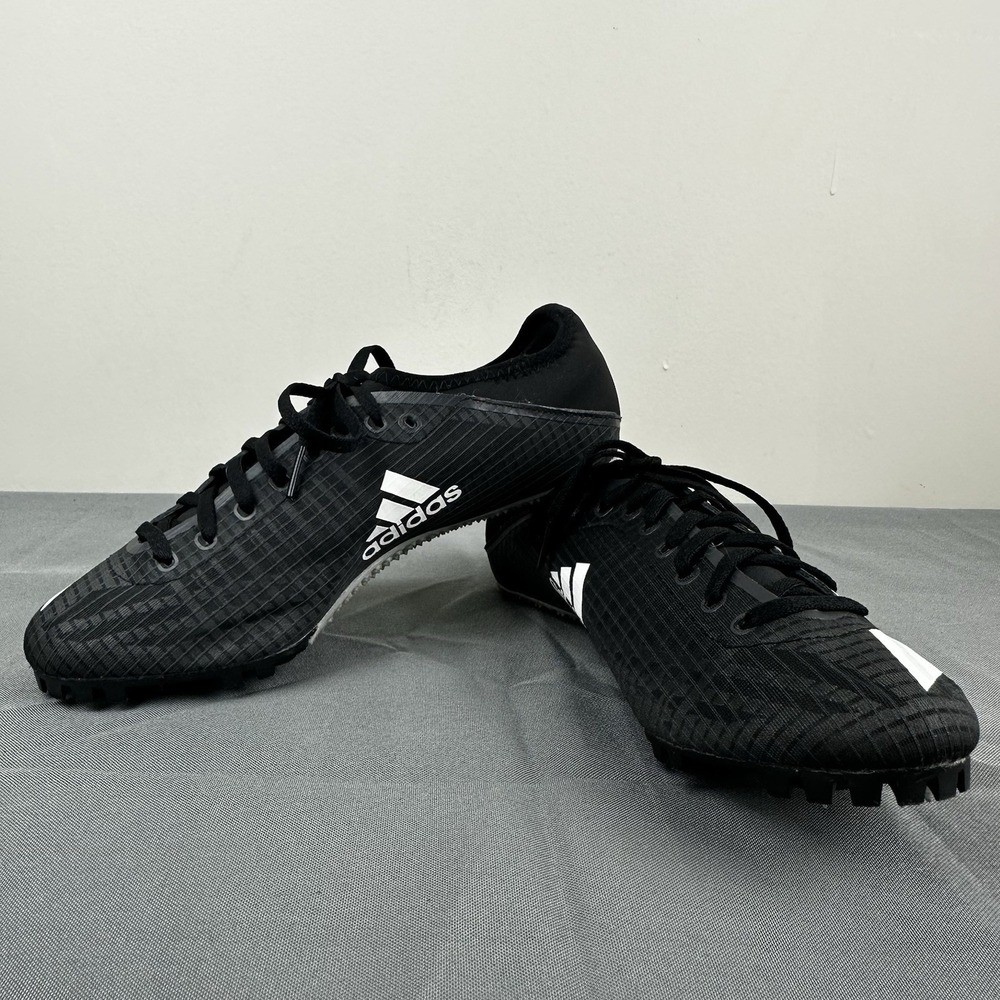 Adidas Sprintstar Mens Size 7.5 Black White Running Track & Field Spiked‎ Shoes